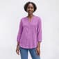Womens Preswick & Moore(R) 3/4 Sleeve Gauze Button Front Blouse - image 1