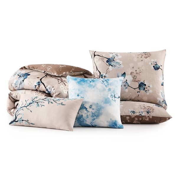 Bebejan® Blue Blossom Cotton 5pc. Reversible Comforter Set