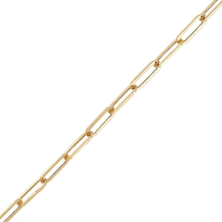 Gold Classics™ Yellow Gold Paperclip Chain Open Heart Necklace