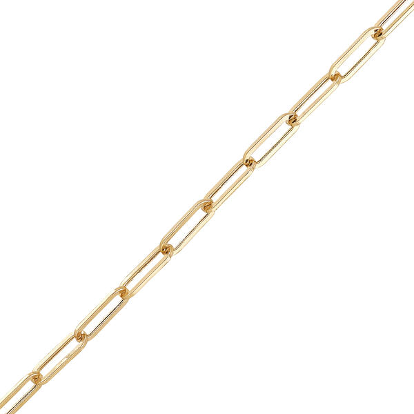 Gold Classics&#8482; Yellow Gold Paperclip Chain Open Heart Necklace