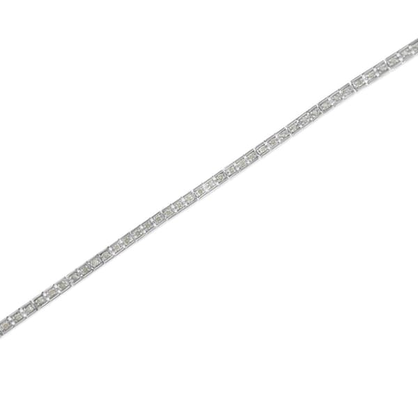 Diamond Classics&#8482;  Silver Diamond Encrusted Link Bracelet