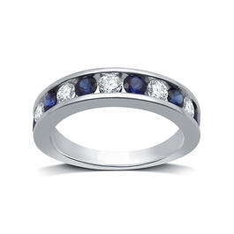 Nova Star&#40;R&#41; 1/2ctw. Lab Grown Diamond & Blue Sapphire Band Ring