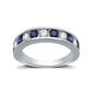 Nova Star&#40;R&#41; 1/2ctw. Lab Grown Diamond & Blue Sapphire Band Ring - image 1