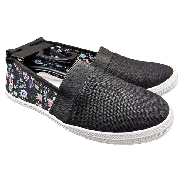 Womens Ashley Blue Floral Back Gathered Vamp Flats - image 