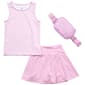 Girls (7-14) Yogalicious(R) 3pc. Sleeveless Striped Tank w/ Skort - image 1