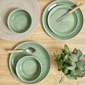 Sango Asher 12pc. Green Dinnerware Set with Reactive Glaze - image 3