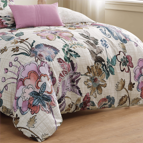 Bebejan Watercolor Jacobean Sateen 5pc. Comforter Set