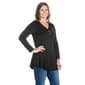 Plus Size 24/7 Comfort Apparel Flared Henley Tunic Top - image 2