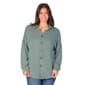 Womens 24/7 Comfort Apparel Button Up Collared Shirt Jacket - image 1