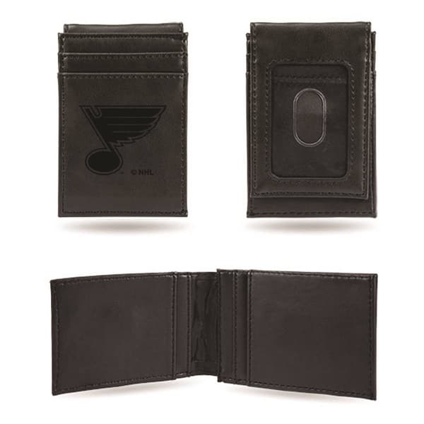 Mens NHL St. Louis Blues Faux Leather Front Pocket Wallet - image 