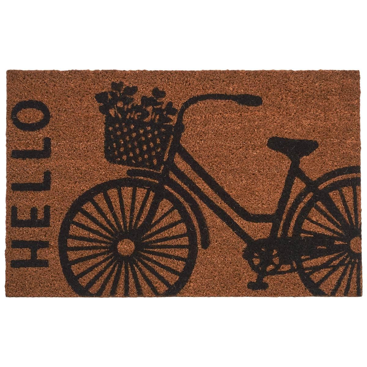 Hello Bike PVC Backed Natural Coir Mat