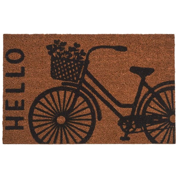 Hello Bike PVC Backed Natural Coir Mat - image 