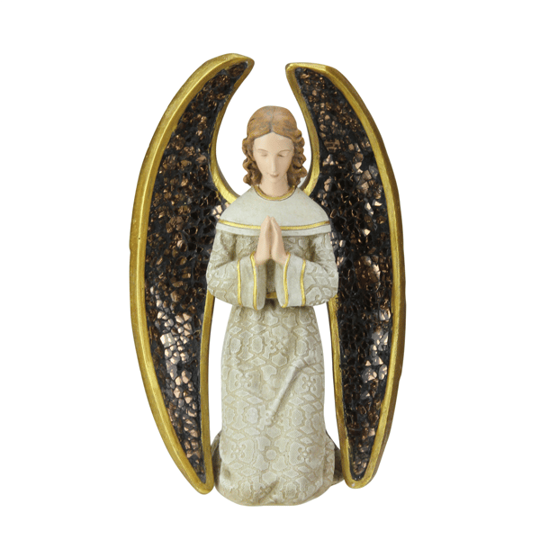 Roman 8in. Praying Angel with Mosaic Wings Figurine - image 