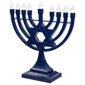 Northlight Blue LED Lighted Star of David Hanukkah Menorah - image 4