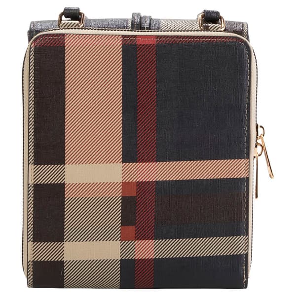 DS Fashion NY Organizer Plaid Crossbody