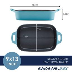 Rachael Ray Premium RUST-RESISTANT™ Cast Iron Roasting Pan-9-Inch