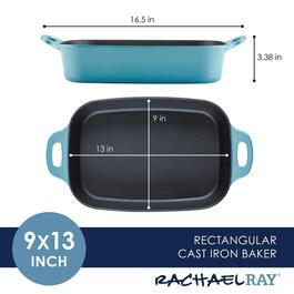 Rachael Ray Premium RUST-RESISTANT&#8482; Cast Iron Roasting Pan-9-Inch