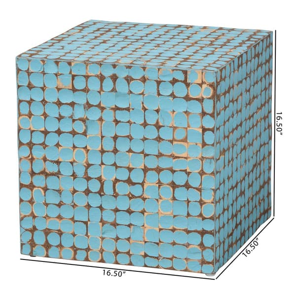 bali & pari Janella Bohemian Coconut Shell End Table