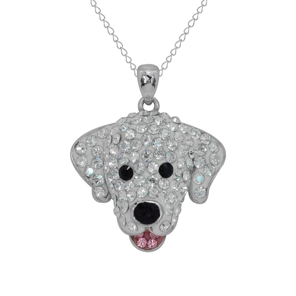 Candela Swarovski&#40;R&#41; Crystal Dog Head Pendant - image 