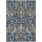 HomeRoots Blue Floral Washable Indoor/Outdoor Area Rug - image 1