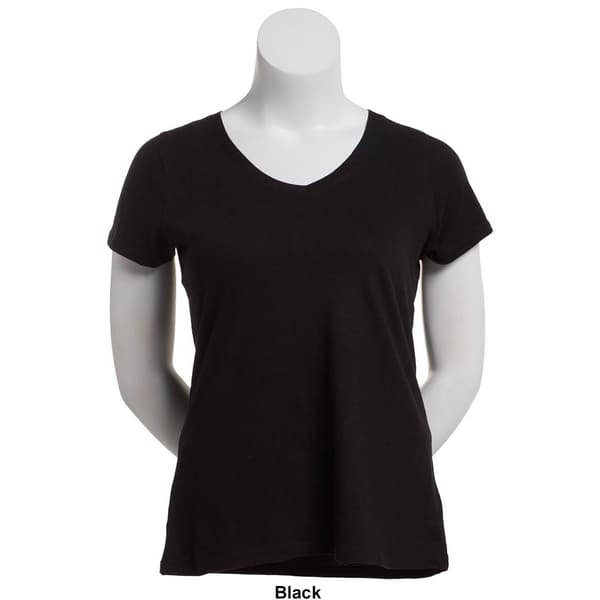 Plus Size Architect&#174; Short Sleeve Slub V-Neck Tee