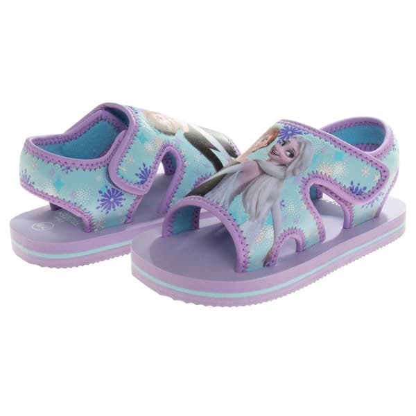 Little Girls Disney Frozen Anna & Elsa Hook and Loop Sandals