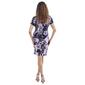 Womens Robbie Bee Short Sleeve Floral Sarong Wrap Dress - image 2