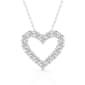 Nova Star(R) 14kt. White Gold 1ctw. Lab Grown Diamond Heart Pendant - image 1