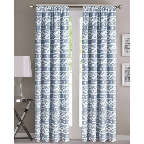 Kids Paxton Print Twill Rod Pocket Panel Curtain - image 