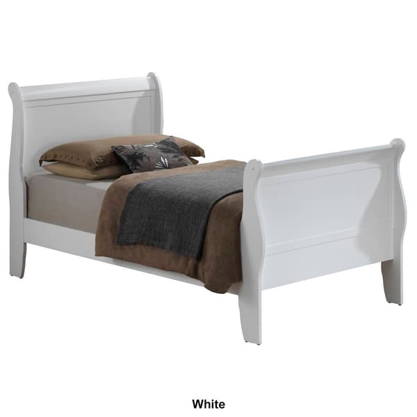 Passion Furniture Louis Philippe Sleigh Bed - Twin
