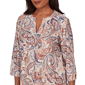 Womens Alfred Dunner Camden Market 3/4 Sleeve Paisley Blouse - image 5