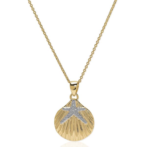 Accents by Gianni Argento Starfish on Shell Pendant Necklace - image 