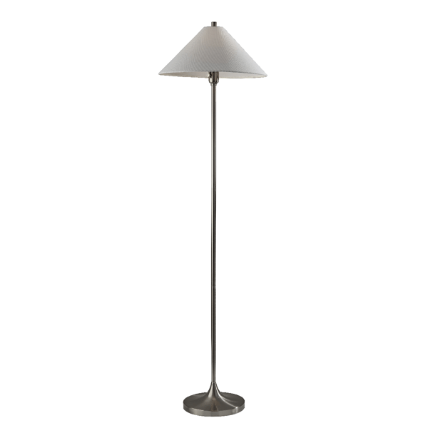 Adesso Esme Floor Lamp with White Textured Fabric Shade - image 
