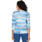 Petite Alfred Dunner Classics 3/4 Sleeve Brushstroke Blouse - image 2