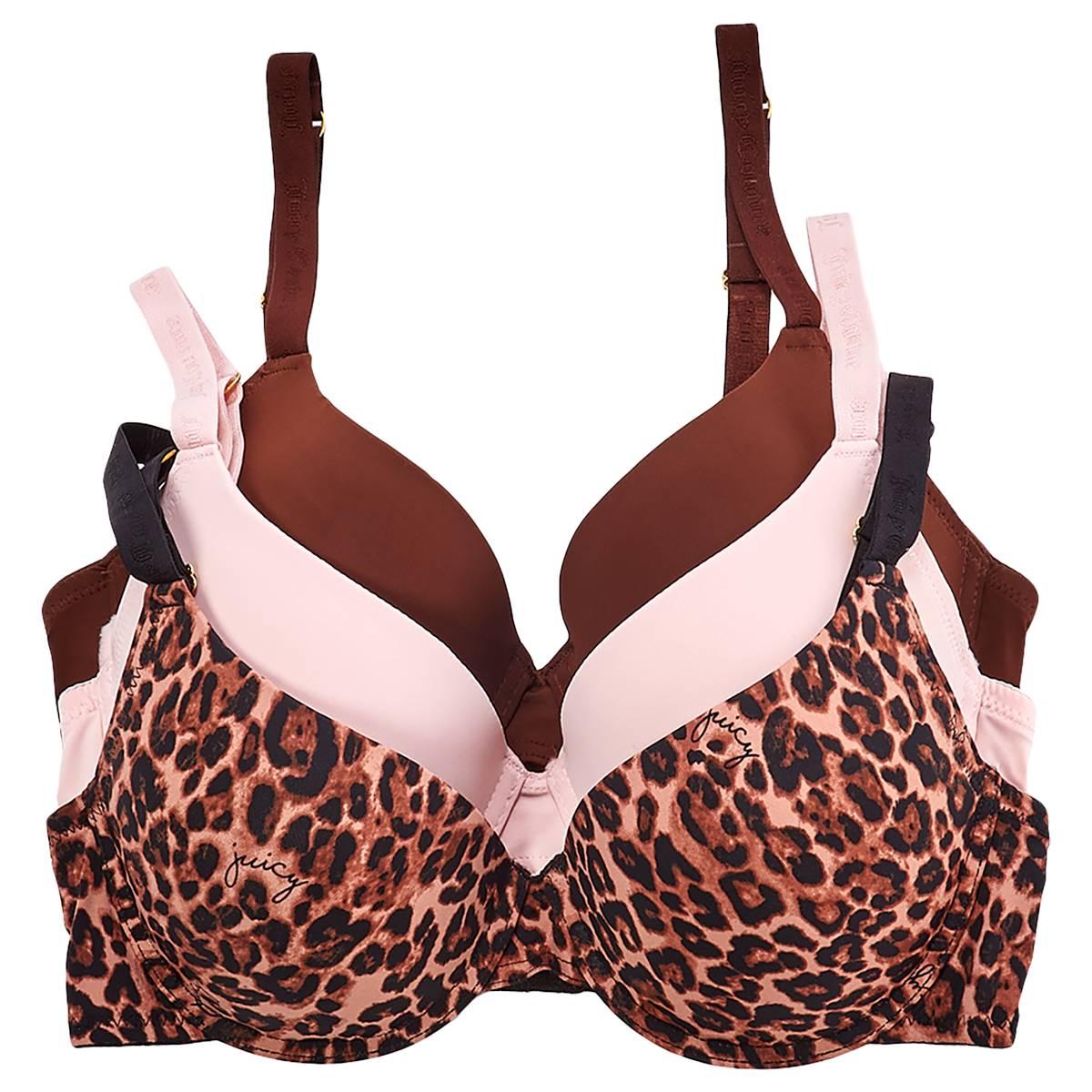 Open Video Modal for Juniors Juicy Couture 3pk. Logo Straps Micro Bras - JC4603-3PKEH