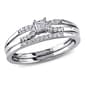 Loveblooms(tm) Princess & Round Diamond Bridal Ring Set - image 1