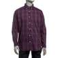 Mens Architect® Regular Fit Plaid Button Down Shirt - Zinfandel - image 2