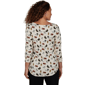 Womens Emaline Key Items 3/4 Sleeve Boat Neck All Over Dog Tee - image 2