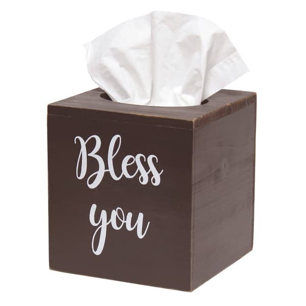 Elegant Designs Decorix Farmhouse Wooden Tissue Box Cover