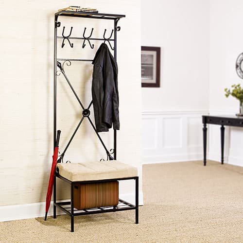 Southern Enterprises Entryway Storage Rack/Bench Seat