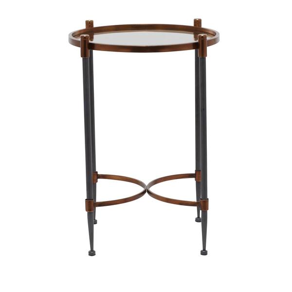 9th & Pike(R) Black Metal Traditional Accent Table - image 