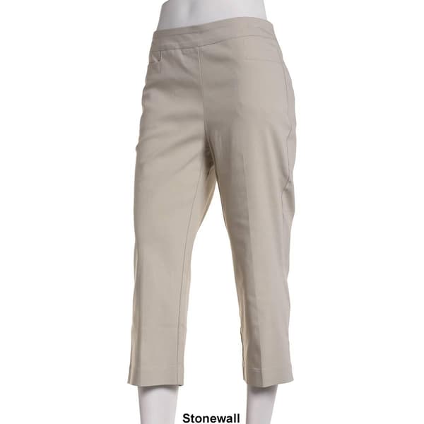 Petite Briggs Solid Millenium Basic Welt Pocket Capris