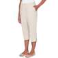 Petites Alfred Dunner Classics_S6 Solid Twill Button Hem Capri P - image 3
