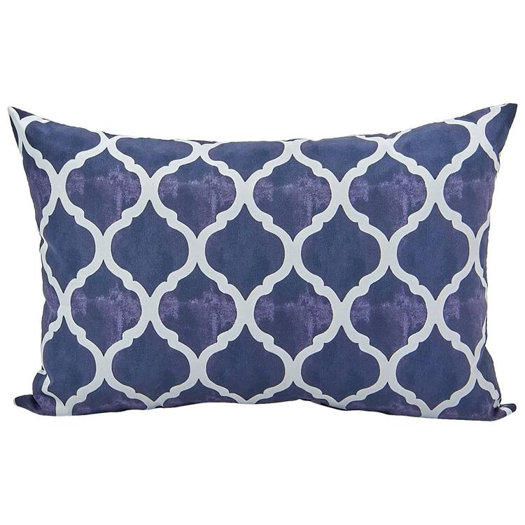 Jordan Manufacturing Quatrefoil Lumbar Pillow - Navy