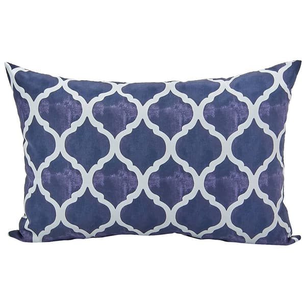 Jordan Manufacturing Quatrefoil Lumbar Pillow - Navy - image 