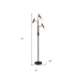 HomeRoots 70in. Black & Bronze Three Light LED Tree Floor Lamp - image 3