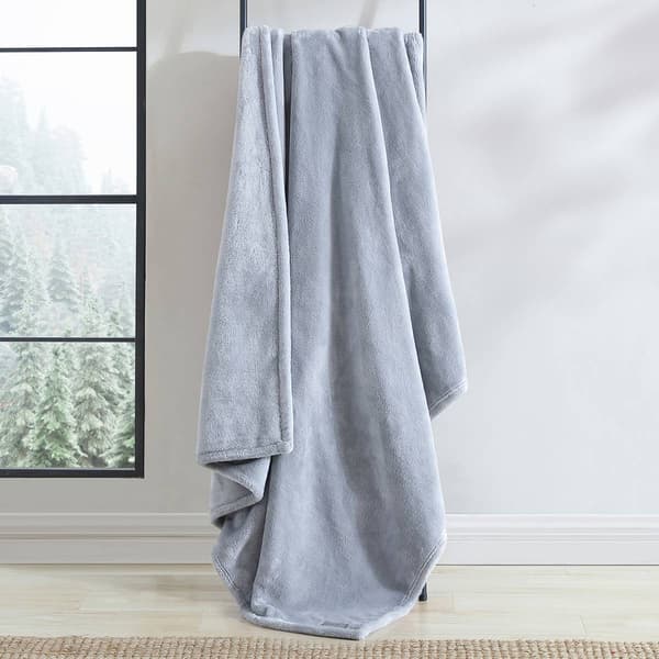 Eddie Bauer Ultra Lux Plush Solid Plush-Fleece Throw