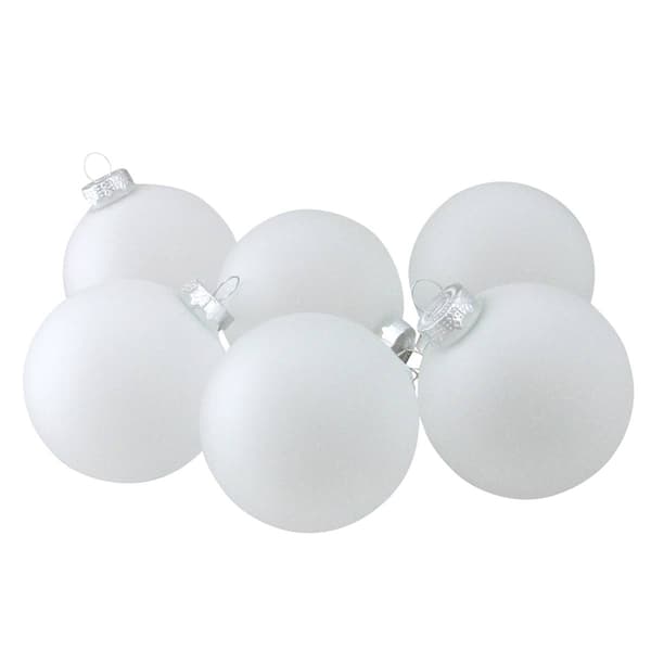Northlight Seasonal 6ct. Frosted Glass Christmas Ball Ornaments