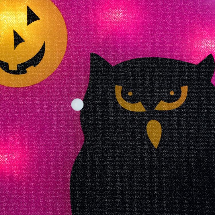 Northlight Seasonal 13.75in. Lighted Owl Halloween Silhouette