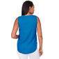 Petite Emaline Delphi Sleeveless Solid Georgette Blouse - image 2